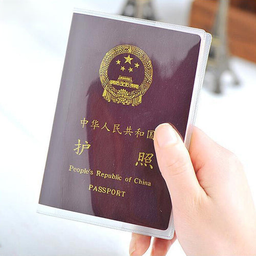 Clear Transparent Passport Cover management ID Card Travel Protector